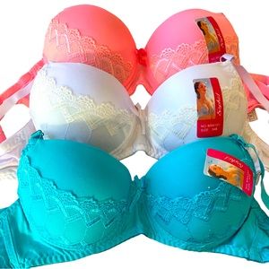 3 Pack underwire bras.  NWT. Various Sizes